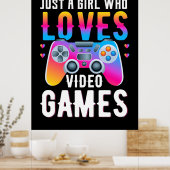Gamercadeau | Alleen een meisje dat van videogames Poster (Keuken)