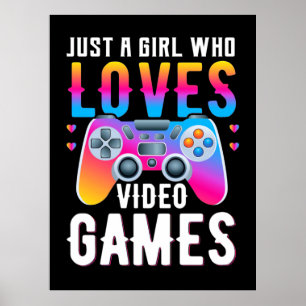 Gamercadeau   Alleen een meisje dat van videogames Poster