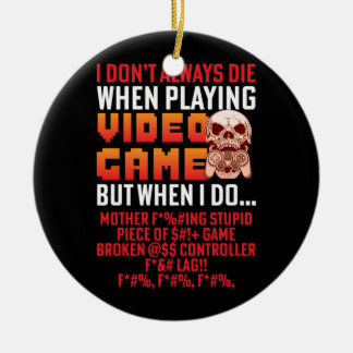 Gamercadeau als ik videospel speel keramisch ornament