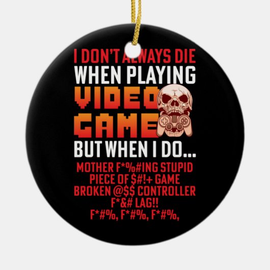 Gamercadeau als ik videospel speel keramisch ornament (Voorkant)