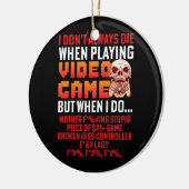 Gamercadeau als ik videospel speel keramisch ornament (Links)