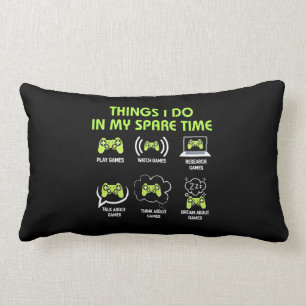Gamercadeau Dingen die gamers in mijn vrije tijd Kussen