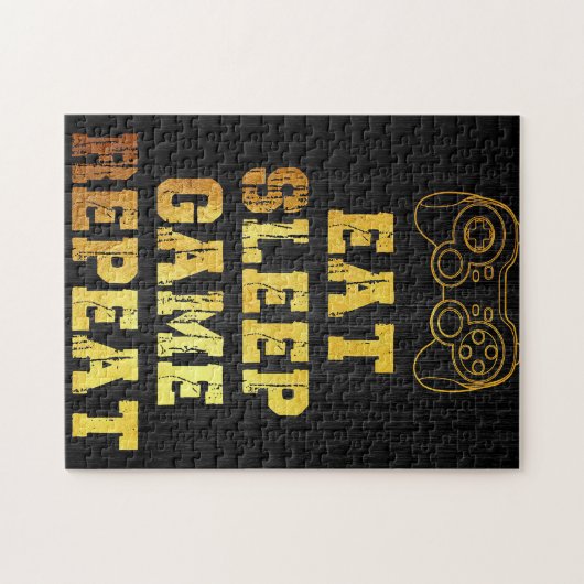 Gamercadeau | Eat Sleep Game Repeats Legpuzzel (Horizontaal)