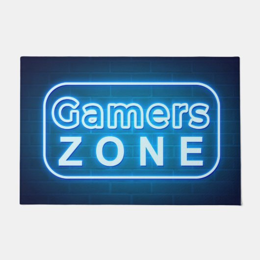 Gamercadeau | Gamers Zone Neon Deurmat (Voorkant)