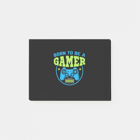 Gamercadeau | Geboren als gamer Post-it® Notes (Voorkant)