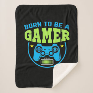 Gamercadeau   Geboren als gamer Sherpa Deken