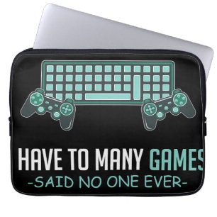 Gamercadeau Ik heb te veel games Laptop Sleeve