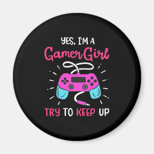 Gamercadeau Ja Ik ben een gamer-meisje Magneet