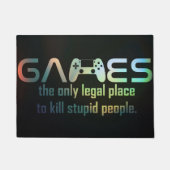Gamercadeau | Spelen de enige legale plaats Deurmat (Voorkant)