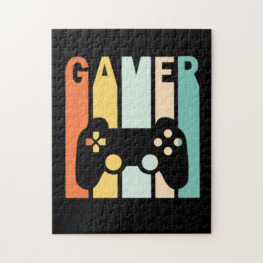 Gamercadeau | Vintage gamerretro Legpuzzel (Verticaal)