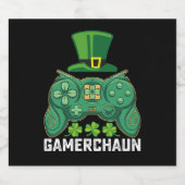 Gamerchaun Gamer Spelletjes St Patrick's Day Bier Etiket (Enkel label)