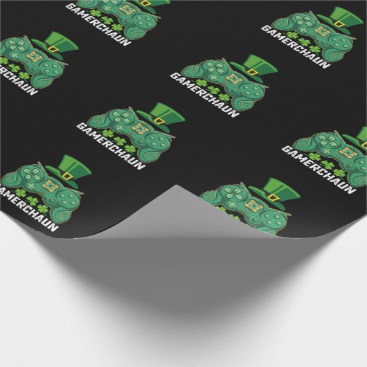 Gamerchaun Gamer Spelletjes St Patrick's Day Cadeaupapier (Hoek)