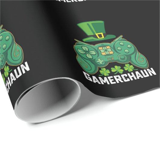 Gamerchaun Gamer Spelletjes St Patrick's Day Cadeaupapier (Rol Hoek)