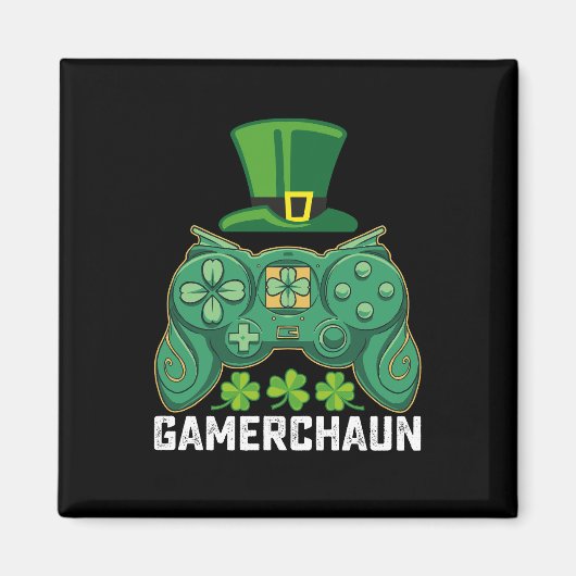 Gamerchaun Gamer Spelletjes St Patrick's Day Magneet (Voorkant)