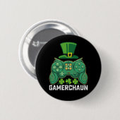 Gamerchaun Gamer Spelletjes St Patrick's Day Ronde Button 5,7 Cm (Voorkant /achterkant)