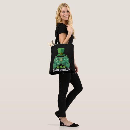 Gamerchaun Gamer Spelletjes St Patrick's Day Tote Bag (Op model)