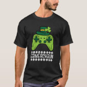 Gamerchaun Irish Gamer Paddys Mannen St Patrick Da T-shirt (Voorkant)