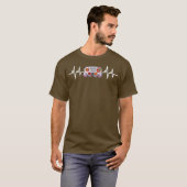 Gamercontroller gaminghartslag t-shirt (Voorkant volledig)