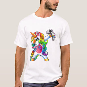 Gamercorn Dabbing Eenhoorn Videospel Controller Ga T-shirt