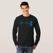 Gamerhartslag Cool Video Game Controller T-shirt (Voorkant volledig)