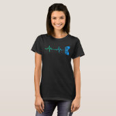 Gamerhartslag Cool Video Game Controller T-shirt (Voorkant volledig)