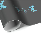 Gamerhartslag T-Shirt Video Game Lover Gift Cadeaupapier (Rol Hoek)