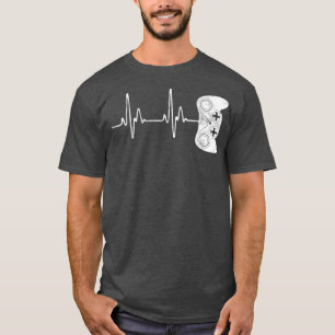 Gamerhartslag Video Game Lover Mannen T-shirt