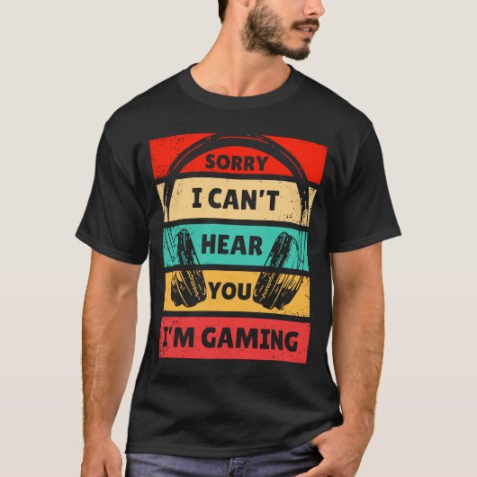 Gamerheadset die ik niet kan horen. t-shirt (Voorkant)