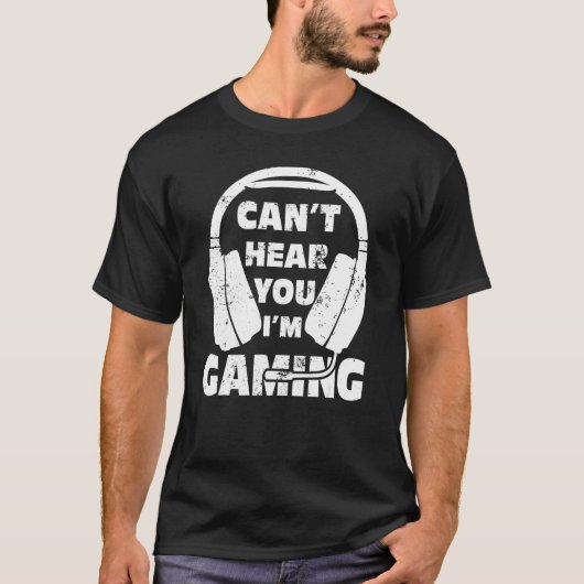 Gamerheadset kan je horen dat ik gaming 9 t-shirt (Voorkant)