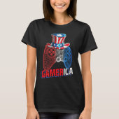Gamerica 4th of July Video Game American Flag Uncl T-shirt (Voorkant)