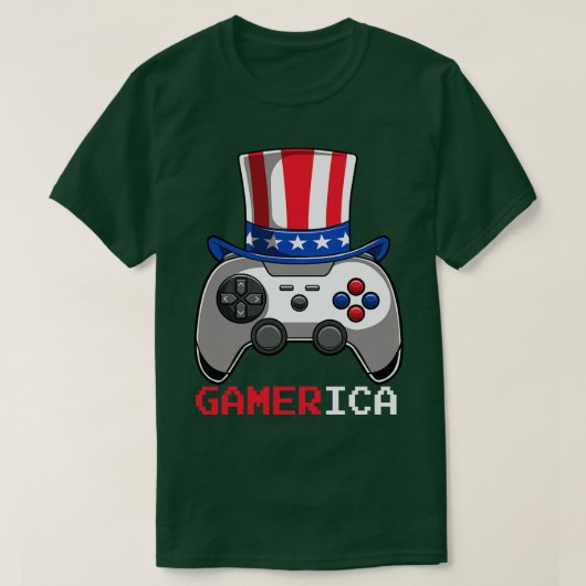 Gamerica Video Game Controller Uncle Sam Pet T-shirt (Design voorkant)
