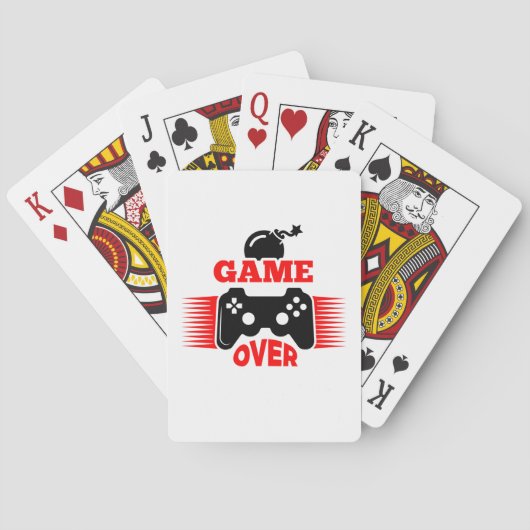 Gamerigenspel over pokerkaarten (Achterkant)