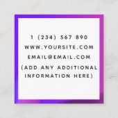 Gamermeetapparaat voor gamers — Futuristisch gamin Vierkante Visitekaartje (Achterkant)