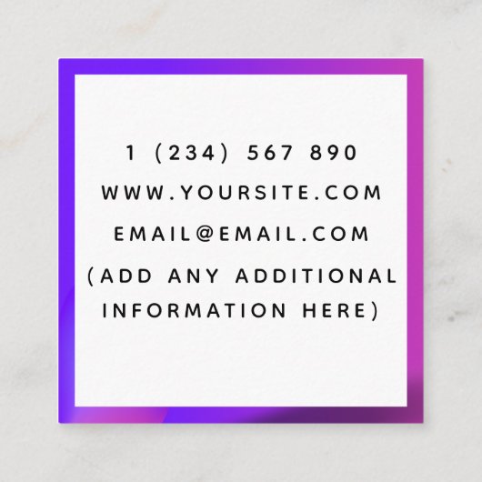 Gamermeetapparaat voor gamers — Futuristisch gamin Vierkante Visitekaartje (Achterkant)