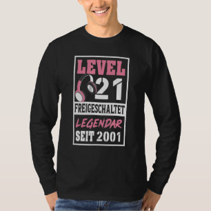 Gamermeisje van 21 jaar sinds 2001, geboortedag Vi T-shirt