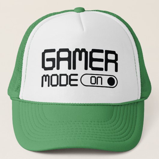 Gamermodus aan trucker pet (Voorkant)