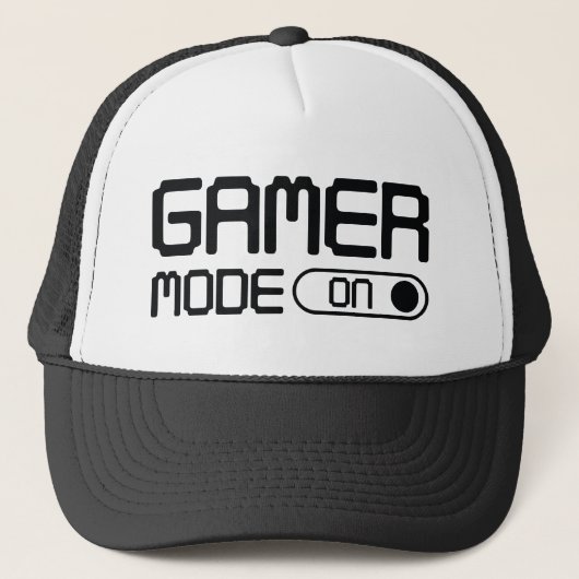 Gamermodus aan trucker pet (Voorkant)