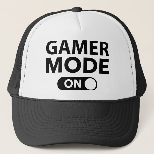 Gamermodus aan trucker pet (Voorkant)