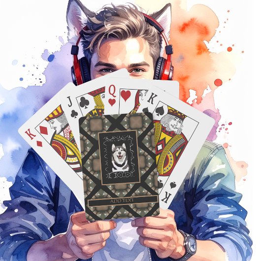 Gamernaam & foto Tan/Brown/Black Pokerkaarten