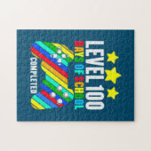 Gamerniveau 100 dagen school voltooid legpuzzel (Horizontaal)