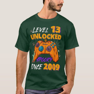 Gamerniveau 13 ontgrendeld 13e verjaardag sinds t-shirt