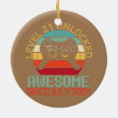 Gamerniveau 21 jaar geleden niet-vergrendeld Gewel Keramisch Ornament (Achterkant)