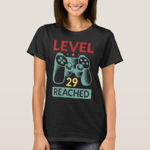 Gamerniveau 29 bereikt 29e verjaardag 2 t-shirt