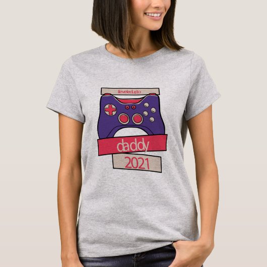 Gamerniveau omhoog joystick t-shirt (Voorkant)