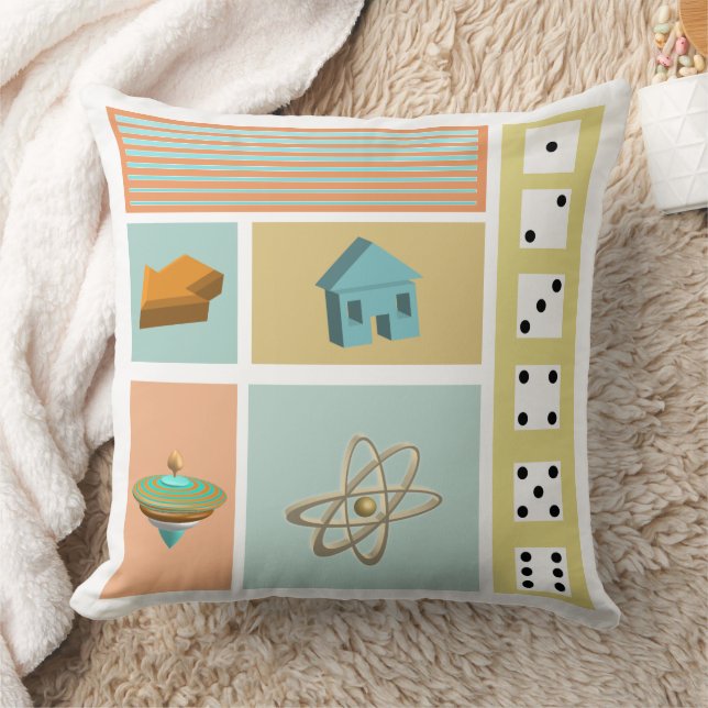 Gameroom Dice Retro Patroon Kussen (Deken)
