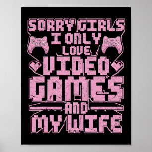 Gamerprioriteiten – Videogames en vrouw Poster