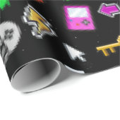 Gamerretro Pixel Video Gaming Icons Cadeaupapier (Rol Hoek)