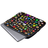 Gamerretro Pixel Video Gaming Icons Wrapping Pape Laptop Sleeve (Voorkant onderkant)