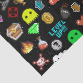 Gamerretro Pixel Video Gaming Icons Wrapping Pape Tissuepapier (Detail)