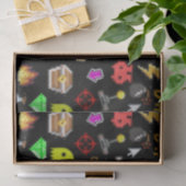 Gamerretro Pixel Video Gaming Icons Wrapping Pape Tissuepapier (Geschenk)